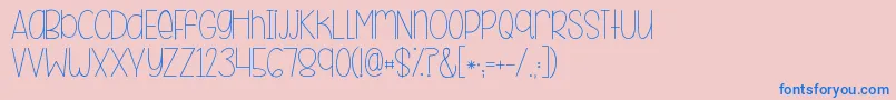 Kgbeneathyourbeautiful-Schriftart – Blaue Schriften auf rosa Hintergrund