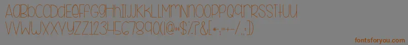 Kgbeneathyourbeautiful Font – Brown Fonts on Gray Background