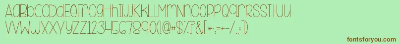 Kgbeneathyourbeautiful Font – Brown Fonts on Green Background