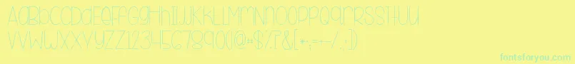 fuente Kgbeneathyourbeautiful – Fuentes Verdes Sobre Fondo Amarillo