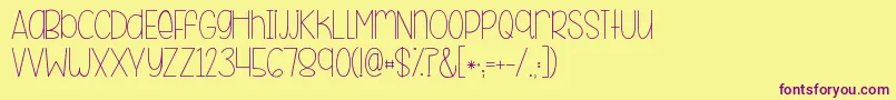 Kgbeneathyourbeautiful Font – Purple Fonts on Yellow Background