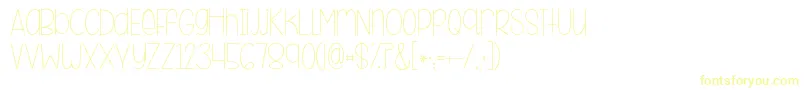Kgbeneathyourbeautiful Font – Yellow Fonts on White Background