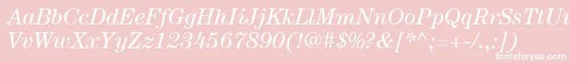 ItcCenturyLtBookItalic Font – White Fonts on Pink Background