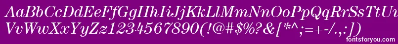 fuente ItcCenturyLtBookItalic – Fuentes Blancas Sobre Fondo Morado