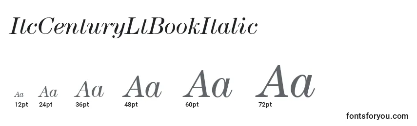 Размеры шрифта ItcCenturyLtBookItalic