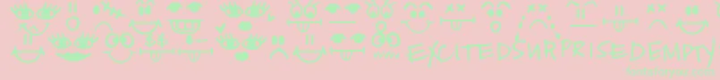 Today ffy Font – Green Fonts on Pink Background