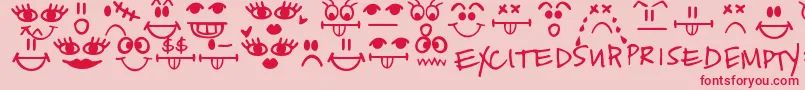 Today ffy Font – Red Fonts on Pink Background