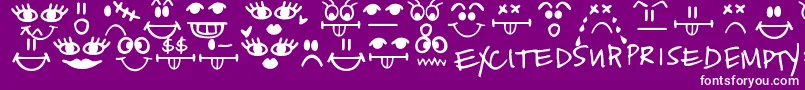 Today ffy Font – White Fonts on Purple Background