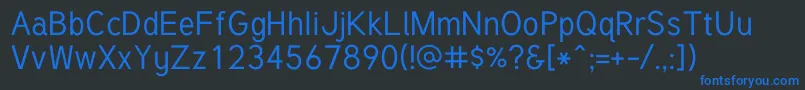 TuffyRegular Font – Blue Fonts on Black Background