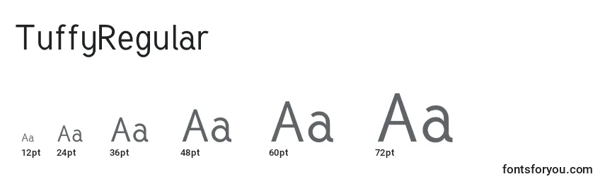 Größen der Schriftart TuffyRegular