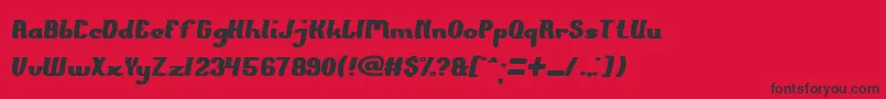 ThePresident Font – Black Fonts on Red Background