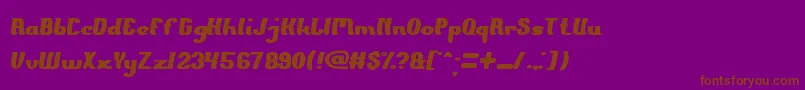 ThePresident Font – Brown Fonts on Purple Background