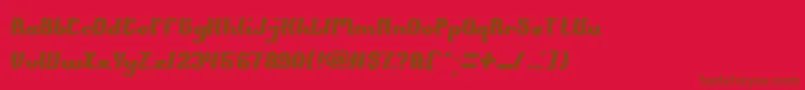 ThePresident Font – Brown Fonts on Red Background