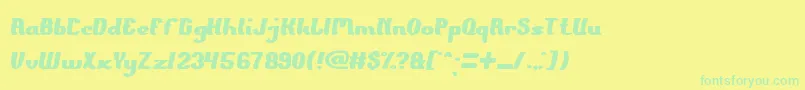 ThePresident Font – Green Fonts on Yellow Background