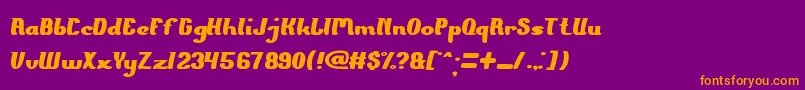 ThePresident Font – Orange Fonts on Purple Background