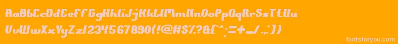 ThePresident Font – Pink Fonts on Orange Background