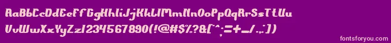 ThePresident Font – Pink Fonts on Purple Background