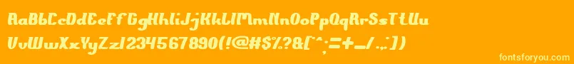 ThePresident Font – Yellow Fonts on Orange Background