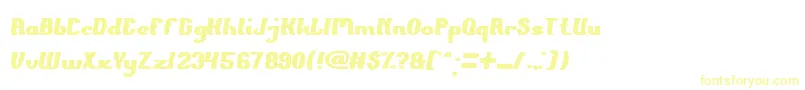 ThePresident Font – Yellow Fonts on White Background