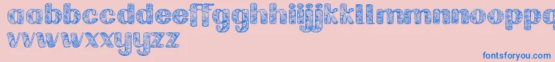 Labrintdemo Font – Blue Fonts on Pink Background