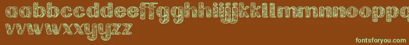 Labrintdemo Font – Green Fonts on Brown Background