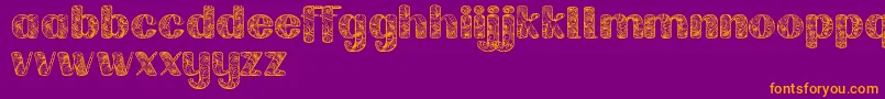 Labrintdemo Font – Orange Fonts on Purple Background