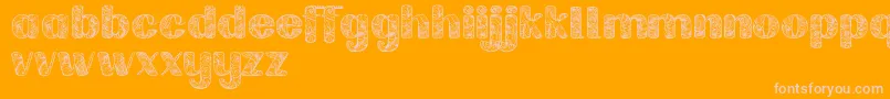 Labrintdemo Font – Pink Fonts on Orange Background