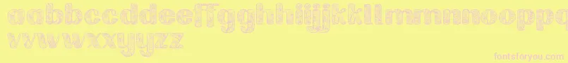 Labrintdemo Font – Pink Fonts on Yellow Background