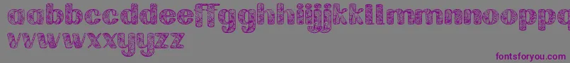 Czcionka Labrintdemo – fioletowe czcionki na szarym tle