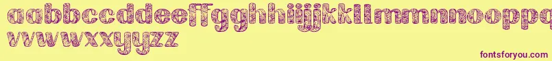 Labrintdemo Font – Purple Fonts on Yellow Background