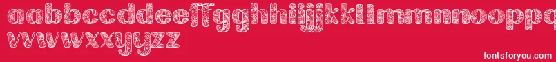 Fonte Labrintdemo – fontes brancas em um fundo vermelho