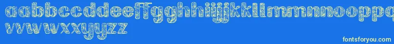 Labrintdemo Font – Yellow Fonts on Blue Background
