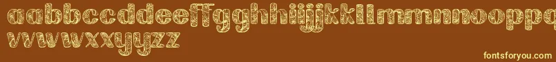 Labrintdemo Font – Yellow Fonts on Brown Background