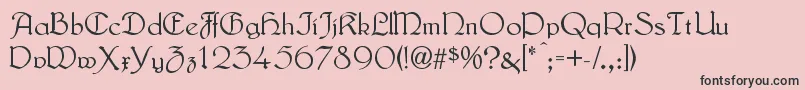 LautenbachNormal Font – Black Fonts on Pink Background