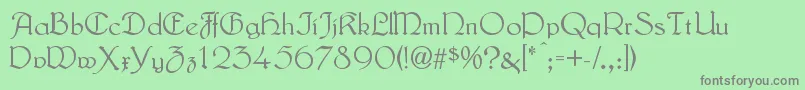LautenbachNormal Font – Gray Fonts on Green Background
