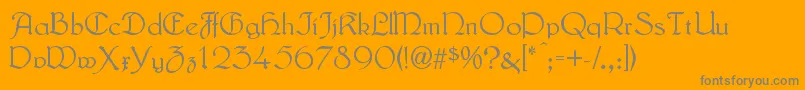 LautenbachNormal-Schriftart – Graue Schriften auf orangefarbenem Hintergrund