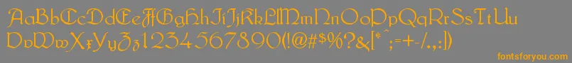 LautenbachNormal Font – Orange Fonts on Gray Background