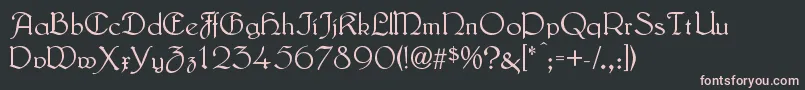 LautenbachNormal Font – Pink Fonts on Black Background