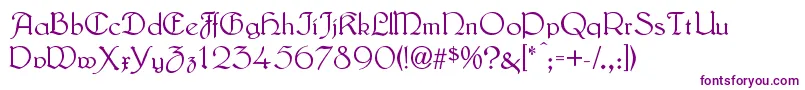 LautenbachNormal Font – Purple Fonts on White Background