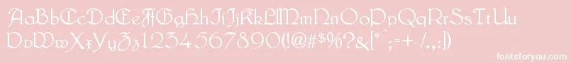 LautenbachNormal Font – White Fonts on Pink Background