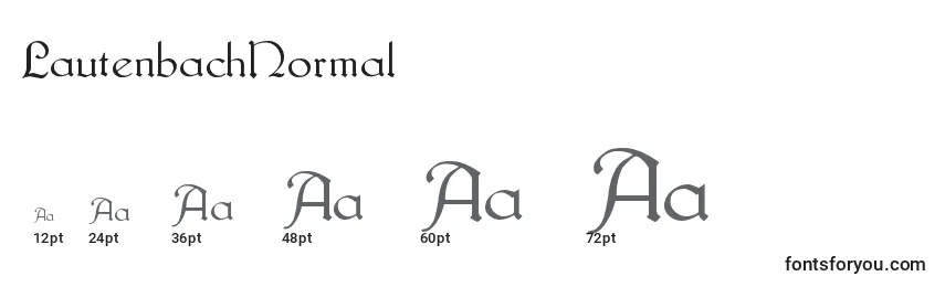 Размеры шрифта LautenbachNormal