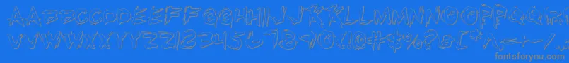 Rkillo Font – Gray Fonts on Blue Background