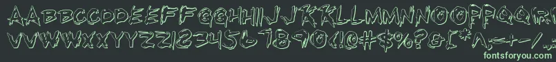 フォントRkillo – 黒い背景に緑の文字