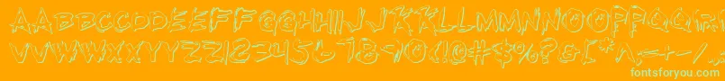 Шрифт Rkillo – зелёные шрифты на оранжевом фоне