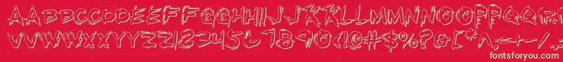 Rkillo Font – Green Fonts on Red Background