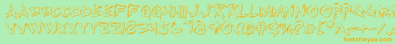 Rkillo Font – Orange Fonts on Green Background