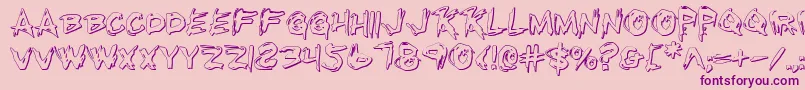 Rkillo-Schriftart – Violette Schriften auf rosa Hintergrund