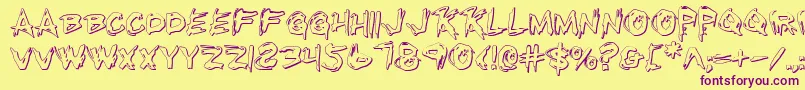 Шрифт Rkillo – фиолетовые шрифты на жёлтом фоне