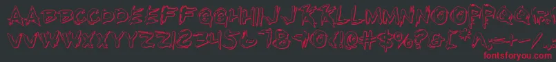 Шрифт Rkillo – красные шрифты на чёрном фоне