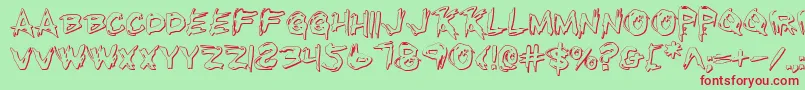 Rkillo Font – Red Fonts on Green Background